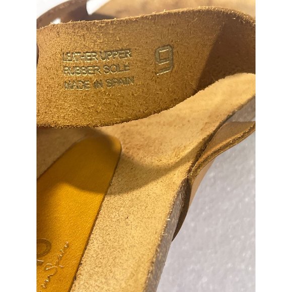 Yokono womens size 9 leather sandal-tan made in spain - Picture 7 of 16